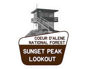 Sunset Peak Lookout Vinyl Decals