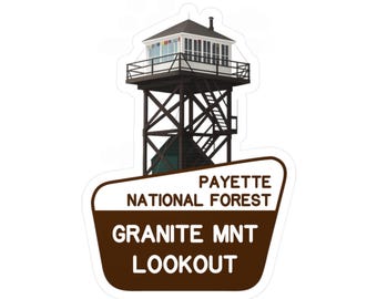 Granite Mountain Lookout Vinyl Decal