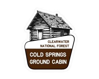 Cold Springs Ground Cabin Lookout Vinyl Decals
