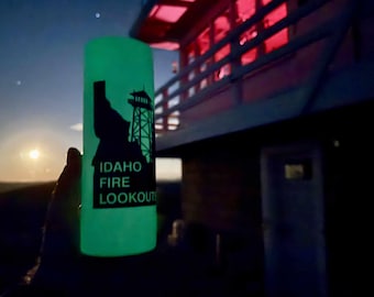 Glow-in-the-Dark Tumbler – Idaho Fire Lookouts, Adventure Mug