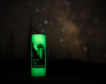 Glow-in-the-Dark Tumbler – Idaho Fire Lookouts, Adventure Mug