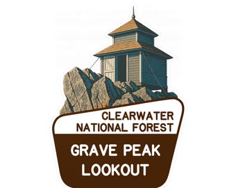Grave Peak Fire Lookout Vinyl Decal