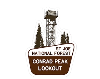 Conrad Peak Lookout Vinyl Decal