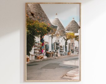 Greece Wall Art, Travel Photography, Greece Tourist Shop, Santorini Poster, Greece Coastal Village, Santorini Street, Greece Home Decor