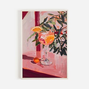 Paloma Cocktail Print, Bar Cart Wall Art, Mexico Cocktail Painting, Girly Bar Cart Photo, Paloma Cocktail Printable, Mexico Cocktail Poster
