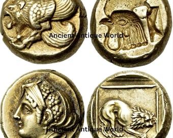 Ancient Greek Gold Coin Images: High-Definition PNG Collection (Digital Product)