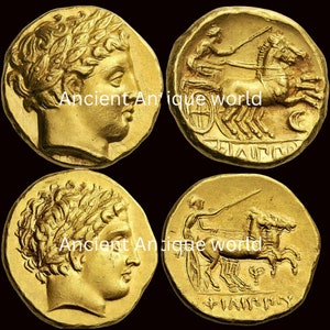 Ancient Greek Gold Coin Images: High-Definition PNG Collection (Digital Product)