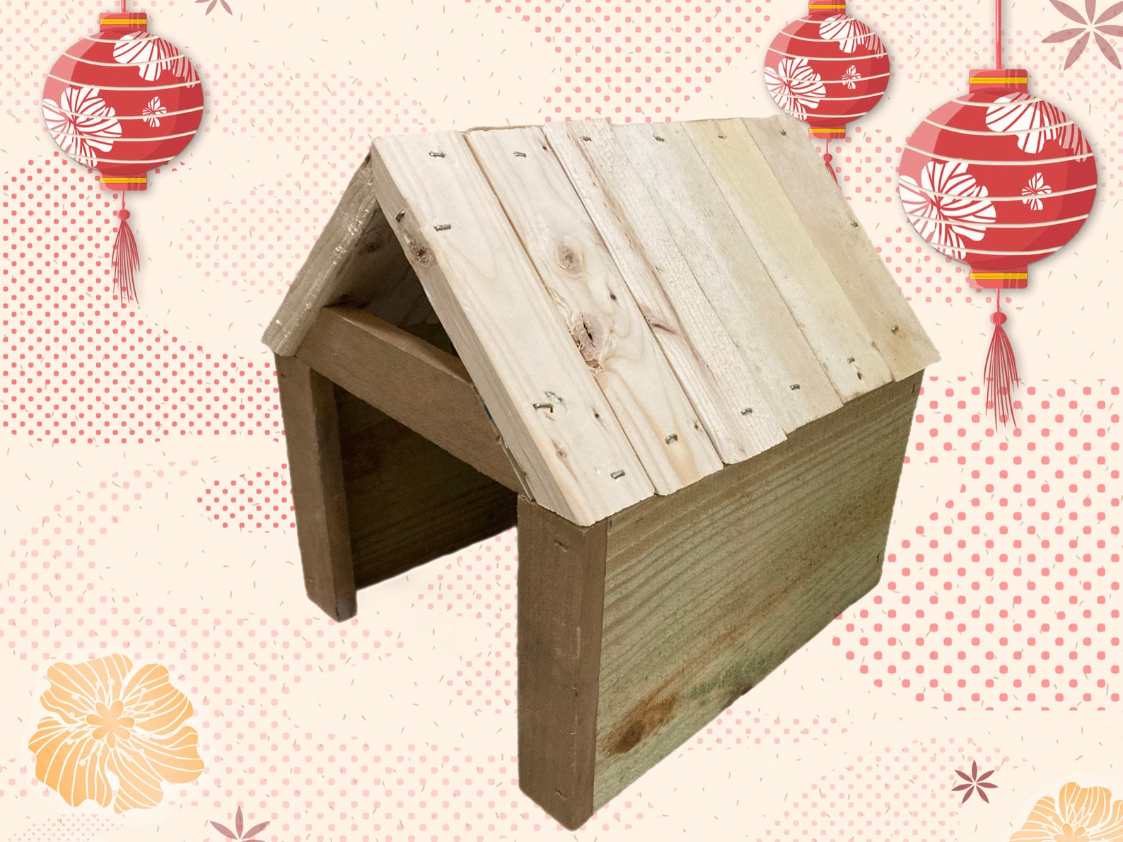 View of Guinea Pig Wood House - Etsy
