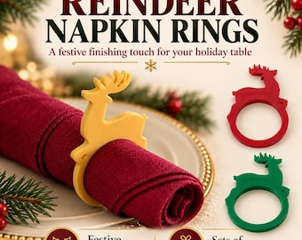 Reindeer Napkin Holder - Festive Table Decor