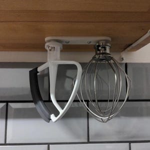 Space-Saving Dual Tool Hanger for KitchenAid Stand Mixer Attachments (Set of 2)