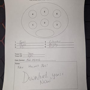 AeroGarden Harvest Elite 360 Planting Log - Printable (Digital Download) - PDF - Hydroponic seed starting and placement guide