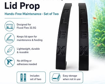 Suporte para tampa de aquário Fluval Flex de 32,5 galões / 123 litros - Manutenção sem usar as mãos (conjunto com dois)