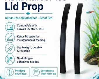 Aquarium Lid Prop - Compatible with Fluval Flex 9 and 15G Models (Set of Two)