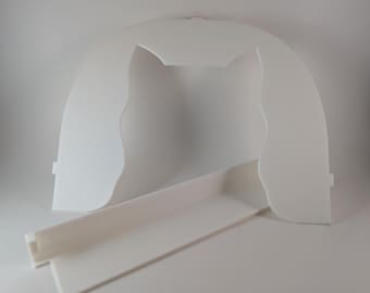 Cat Shaped Anti-Theft Frame & Anti-Intrusion Bar Combo for the SureFeed Microchip Pet Feeder