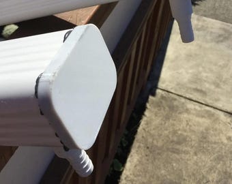 Hydroponic Downspout End Cap