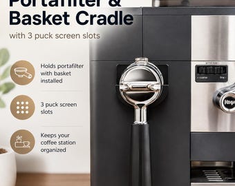 Portafilter & Basket Cradle with Puck Screen Slots - Compatible with Ninja Luxe Café