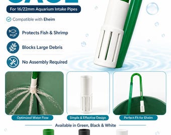 Suction Cage for 16/22mm Aquarium Intake Pipes - Compatible with Eheim