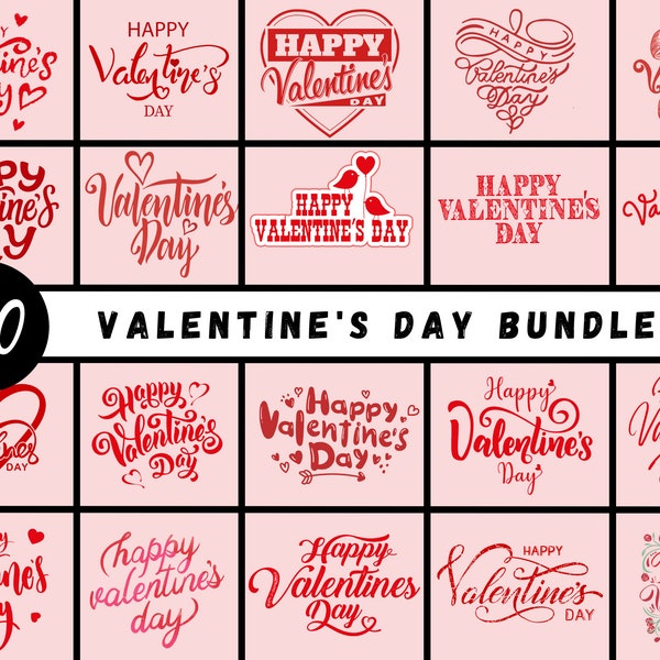 Happy valentines png bundle. Happy valentine svg bundle pack. Valentines cricut cut files. Valentine png bundle. Valentines day gift