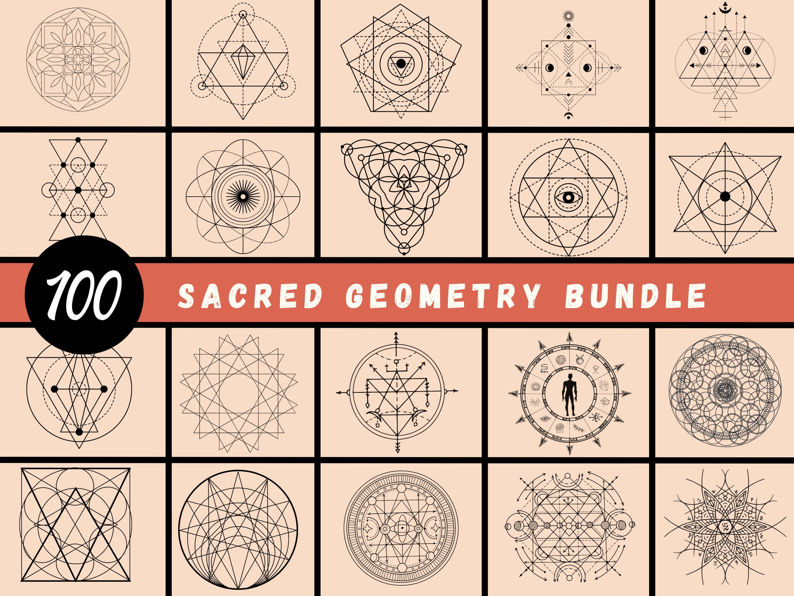Geometric Tools. Svg Sacred Geometry SVG Bundle , Minimalistic SVG, Tattoo Svg, Svg Png ...