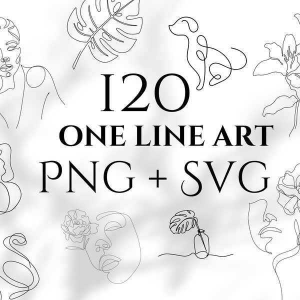 One line art svg bundle. Minimalistic SVG, Tattoo Svg, single line Svg, line art bundle svg and png. Continuous line art svg png.