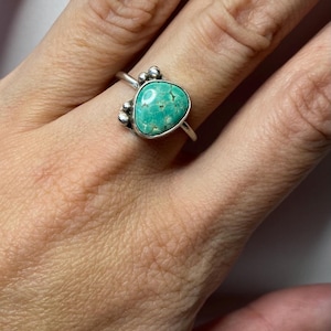 Sterling Silver Turquoise Ring, size 6.5