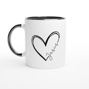 Jesus Heart Mug: Christian Faith Gift