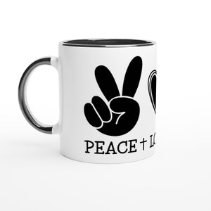 Peace+Love+Jesus Mug, Christian Mug, Religious Gift, Faith Gift, Bible Verse