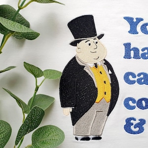 The Fat Controller Machine Embroidery Design, Blue Train Cartoon Character Emboridery Pattern, Instant Download - 7 sizes