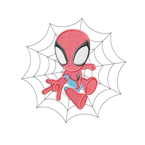 Little Spider Boy Inspired Embroidery Design, Spider Machine Embroidery Files, Instant Download - 5 Sizes