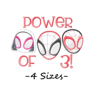 Little Spider Friends Applique Embroidery Design, Spider Machine Embroidery Files, Instant Download - 4 Sizes