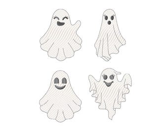 Sketch Girl Ghost Machine Embroidery Design, Halloween Embroidery Pattern, Instant Download - 5 Sizes