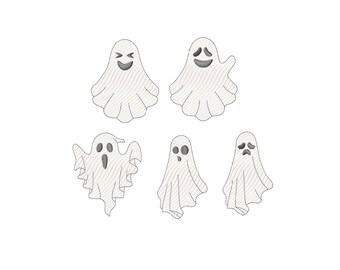 Sketch Boy Ghost Machine Embroidery Design, Halloween Embroidery Pattern, Instant Download - 5 Sizes
