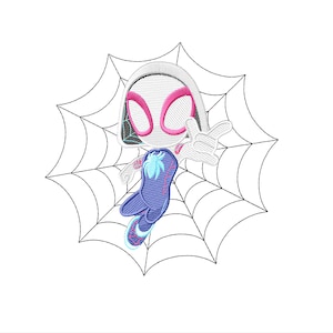 Little Spider Girl Inspired Embroidery Design, Spider Machine Embroidery Files, Instant Download - 5 Sizes