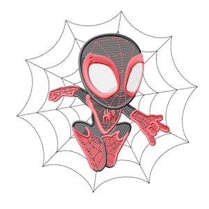 Little Spider Boy Inspired Embroidery Design, Spider Machine Embroidery Files, Instant Download - 5 Sizes