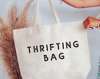 Thrifting Bag Tote Bag with 2 Sizes