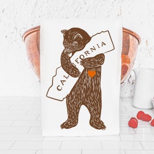 California Love Bear Hug Kitchen Towel