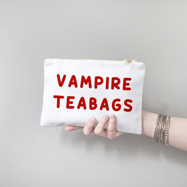 Pochette zippée en sachets de thé vampire