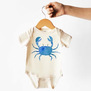 Blue Crab Natural Organic Baby Bodysuit