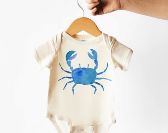 Blue Crab Natural Organic Baby Bodysuit