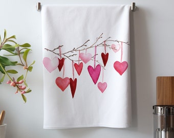 Hearts on Branch Kitchen Towel