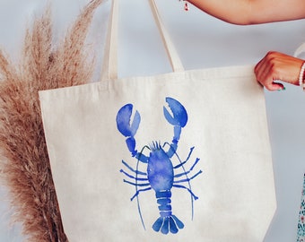 Sac fourre-tout bleu homard avec 2 tailles
