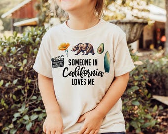 Someone in California Loves Me Natural Organic Kids Youth Toddler T Shirt
