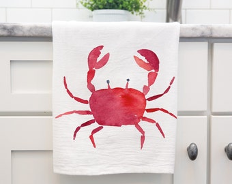 Red Crab Kitchen Towel