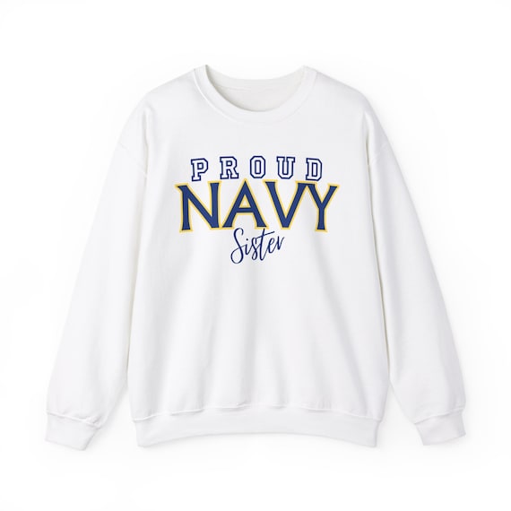 Proud Navy Sister Navy Family Trendy Preppy Crewneck Etsy