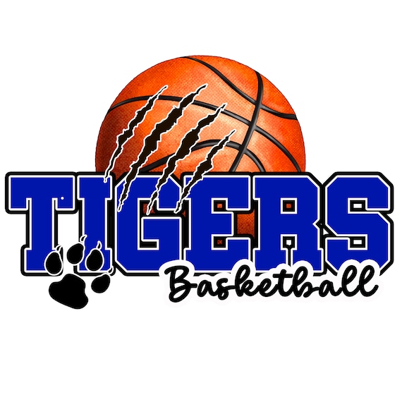 Tigers Basketball, Blue, High Resolution PNG,300DPI Design Only **Mockup Visual Purpose only**-Commercial Use allowed