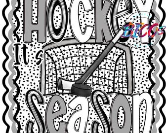 Hockey Season PNG, Gray, High Resolution Mockup Visual Purpose only-Commercial Use