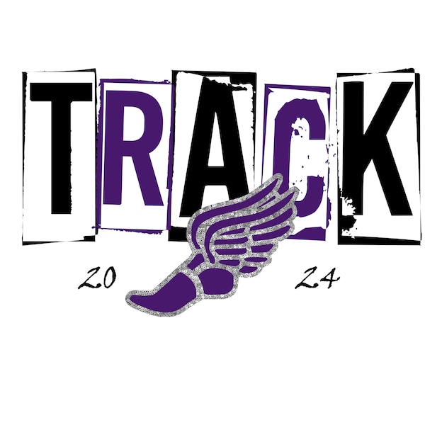 Track 2024, Black/Purple, High Resolution PNG ,300DPI Design Only Mockup Visual Purpose only-Commercial Use