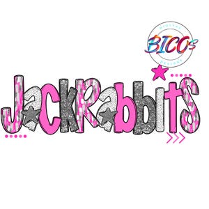 Jackrabbits Brushstroke Alpha, Pink, High Res PNG, Design Only **Mockup Visual Purpose only**-Commercial Use allowed