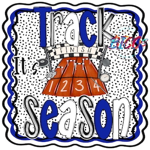 Track Season PNG, Royal Blue, High Resolution Mockup Visual Purpose only-Commercial Use