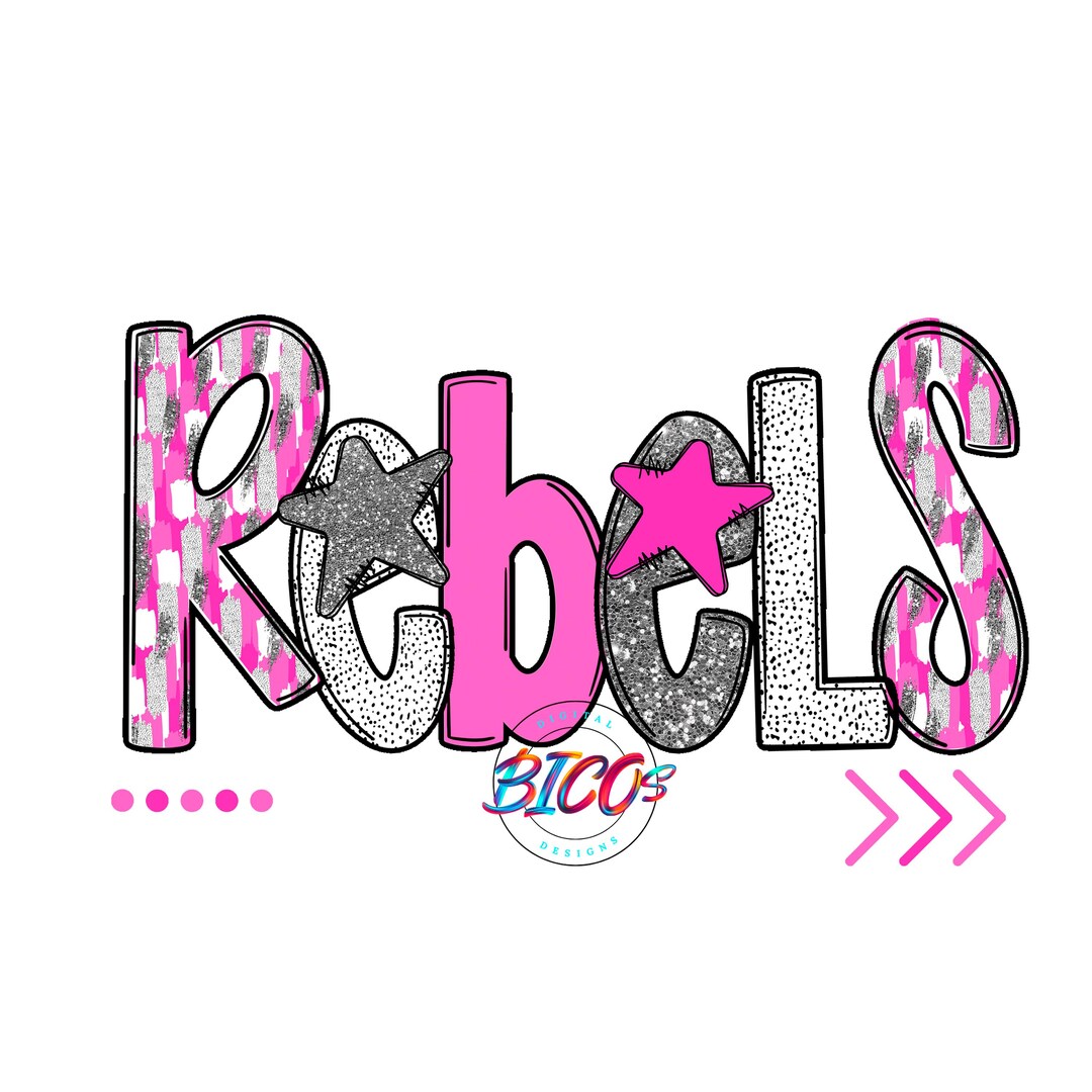Rebels Brushstroke Alpha, Pink, High Res PNG, Design Only **mockup ...